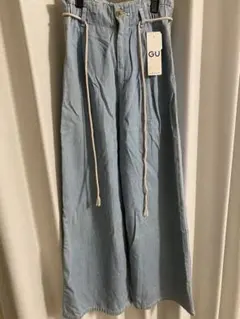 GU パンツ ライトブルー