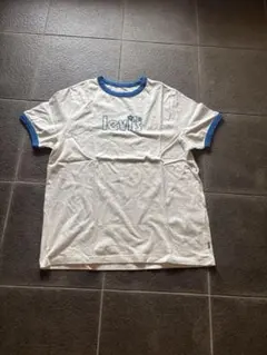 Levi's ホワイト Tシャツ ブルーリブ