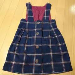 アプレレクール　ワンピース　ジャンバースカート　チェック　120
