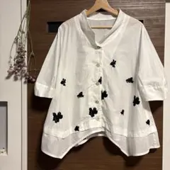 美品】慈雨 センソユニコ アシメ ノースリーブブラウス ベスト サイズ 