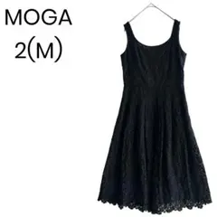 MOGA レースワンピース フレア ブラック きれいめ フォーマル 1547