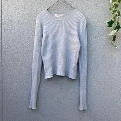 【Forever21】XS♡長袖リブカットソー 小さいサイズ グレー