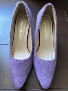 【新品・未使用】パンプス ハラコ素材 パープル ピンヒール 35 22.5㎝のサムネイル