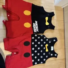 ミッキーマウスロンパース2点セット