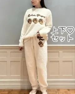 【新品タグ付き】ジェラートピケ ドーナツ柄プルオーバー+ロングパンツセット