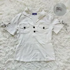 バーバリーブルーレーベル　半袖　Tシャツ　Mサイズ　白　リボン　ホースマーク