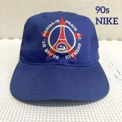 90s NIKE ナイキ パリサンジェルマン キャップ ブルー