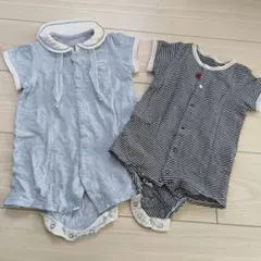 アカチャンのシロ ロンパース 2点セット80センチ
