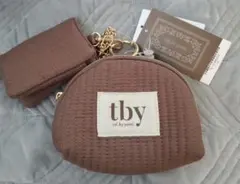 tby ブラウン キルティングポーチ セット　中茶 タグ付きのサムネイル