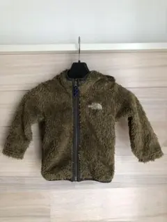 ノースフェイス　ボア　フリース　アウター　パーカー　キッズ　グリーン