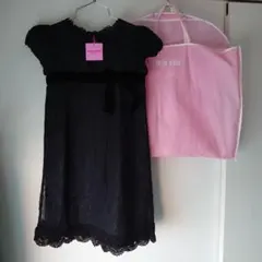 Mezzo piano レース柄ミニワンピース