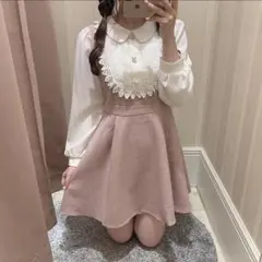evelyn♡襟レースタックOP