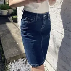 Brandy Melville デニム ミニスカート インディゴ 台形のサムネイル