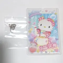 ハローキティ カード付き硬質カードケース キーホルダー ハーモニーランド キティ