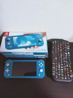 ニンテンドーSwitch　Lite　ターコイズ　ケース付き