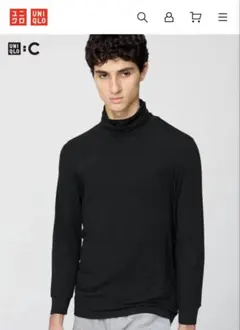 極暖ヒートテックカシミヤブレンドタートルネック　黒 L