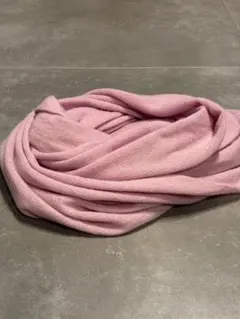 カシミヤ100% ピンク スヌードマフラー
