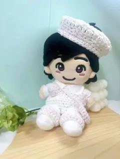 ちびぬい服　なにわ男子　マリン風　３点セット ホワイト×ピンク