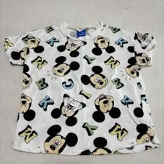 Disney ミッキーマウス 総柄 Tシャツ 120