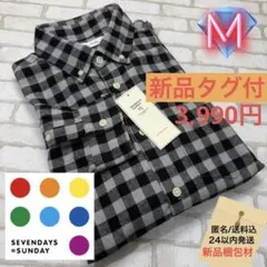 【新品】SEVENDAYS SUNDAY ボタンダウン チェックネルシャツ