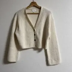 H&M アイボリー カーディガン 長袖 EUR XL
