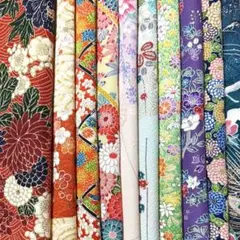 kja3890綺麗な着物はぎれ10枚セット 正絹 古布 縮緬 japanbela