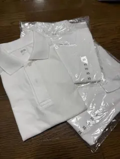ユニクロ UNIQLO メンズ ドライカノコ ポロシャツ XS 白 ホワイト
