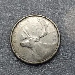 a273 カナダ 25セント 硬貨　カリブー　トナカイ　97枚　まとめて a273 カナダ 25セントコイン 硬貨 カリブー トナカイ 97枚