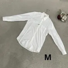 UNIQLO 長袖シャツ　ワイシャツ　白　クリーニング済　メンズ　綿　M