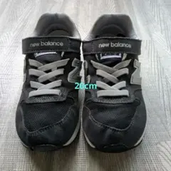 スニーカー 20cm New Balance 996 ブラック/グレー ベルクロ