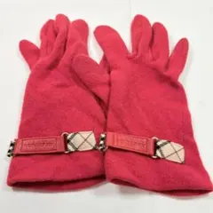 BURBERRY バーバリー　手袋　レッド　ノバチェック