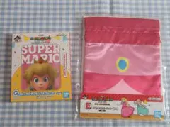 一番くじ スーパーマリオ ピーチ姫 プレート、巾着
