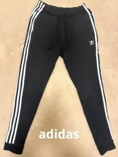 adidas オリジナルス トラックパンツ L 黒 3本ストライプ ジャージ
