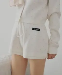 新品未使用 Chico コンパクトニットショートパンツ ホワイト M