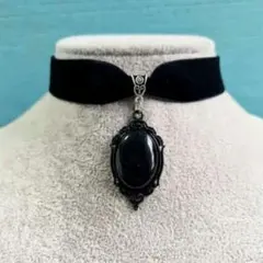 チョーカー ネックレス ベルベット ゴシック ゴスロリ コスプレ ブラック