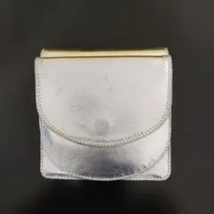 美品・廃盤レア】銀座和光 antonini シルバー レザー 三つ折り財布