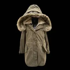 平成ギャル　y2k グランジ　モッズコート　ファー付き　ロング　ギミック