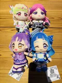 キミとアイドルプリキュア♪コロっとまんまる プリフェイスぬいぐるみ4点