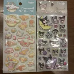 韓国版サンリオ　クロミちゃん　シナモロール　ぷっくりシール　マシュマロ