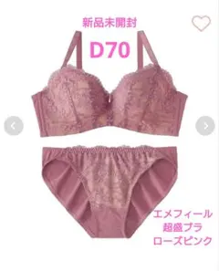 【新品未開封】D70 エメフィール 総レース超盛ブラ