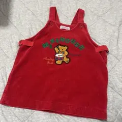 MIKIHOUSE 赤 ジャンバースカート 90〜100cm