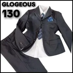 美品 【130】男の子 キッズ フォーマルスーツ 黒 5点セット 卒園式 入学式