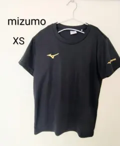 mizuno ブラック✕ゴールド、Tシャツ XS、バレーボール