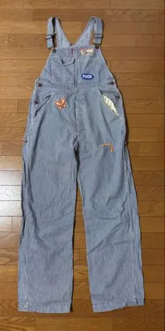 ヒステリックグラマー　アニマルワッペン刺繍デニムオーバーオール　90s ヒステリックグラマー アニマルワッペン刺繍デニムオーバーオール 90s