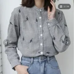 MAISON DE THERESE 長袖刺繍シャツブラウスのサムネイル