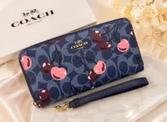 『新品』COACH 長財布 シグネチャー チェリー柄 ラウンドファスナー コーチ 2026年最新】コーチ 長財布 チェリーの人気アイテム - メルカリ