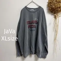 【ジャバ】 XL♪ レディース オーバーサイズ トレーナー カジュアル グレー
