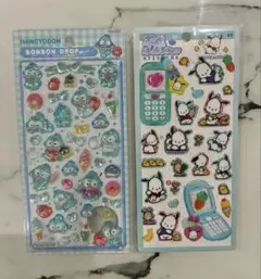 ハンギョドンボンボンドロップシール ポチャコ平成はっぴーフォンセット