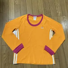 adidas CLIMAlite 長袖Tシャツ オレンジ ピンク
