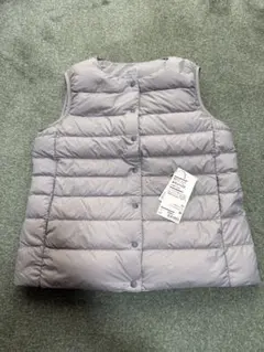 無印良品 軽量ポケッタブル ダウンベスト ライトベージュ 人気カラー 婦人 M